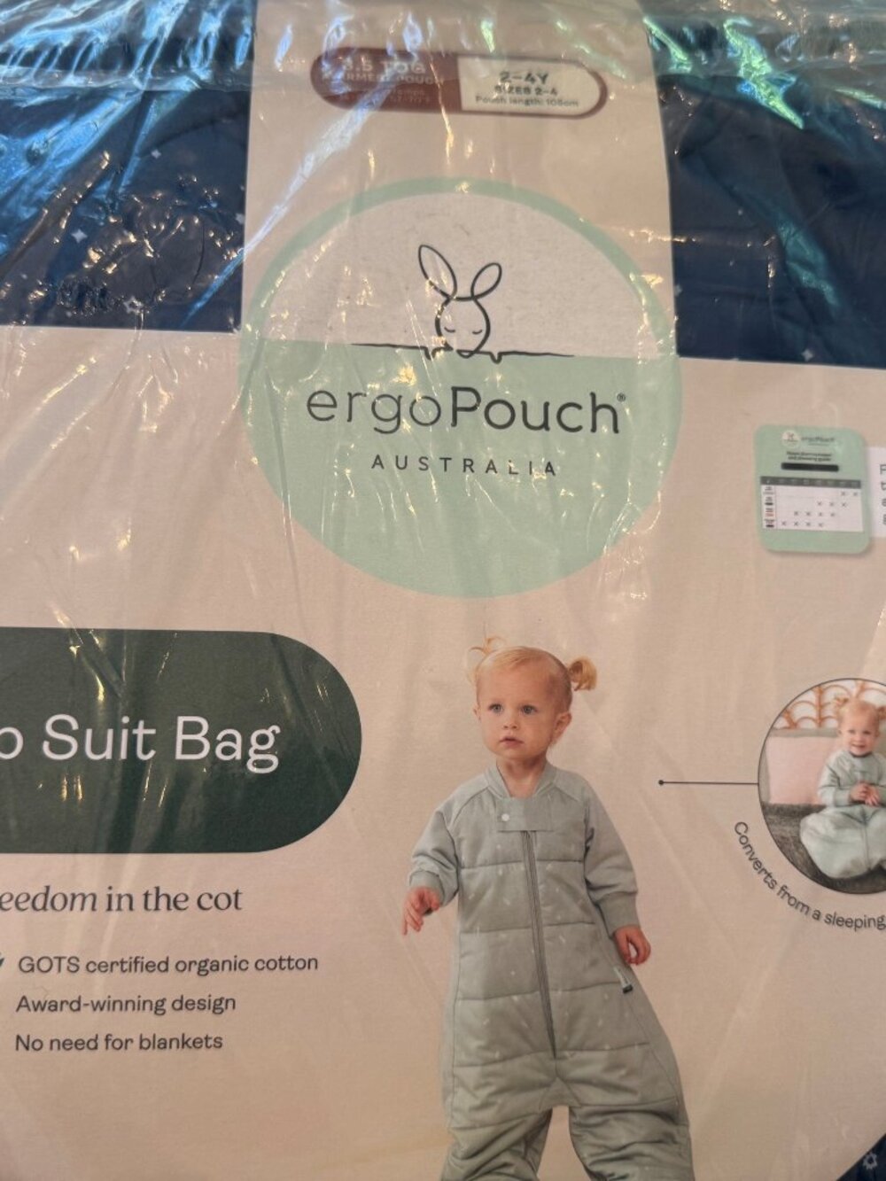 organic cotton sleep suit bag